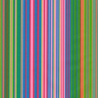 Secare-Rollen mit Geschenkpapier mit mehrfarbigen Linien auf festem, weißem Papier.
 