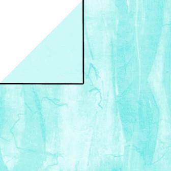 Geschenkpapier mattes eisblaues Flussbett mit silbernem Strom, Rückseite schlicht eisblau auf starkem Papier.
 