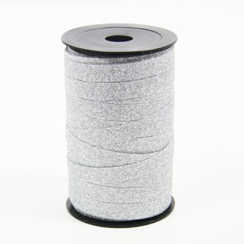 Ringelband metallic glitter silber (Kein Glitzerverlust).
 