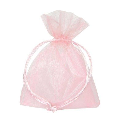 Organza Geschenktüte hellrosa.
 