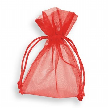 Organza Geschenktüte rot.
 