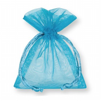 Organza Geschenktüte türkis.
 